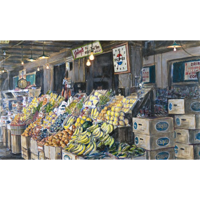 All Night Food Store 30x50 Oil on Canvas